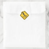 Sticker Rond L'esturgeon de prudence saute (Sac)