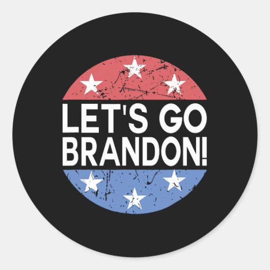 Sticker Rond Let#39 ; s Go Brandon (Devant)