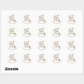 Sticker Rond "Let it Snow" Christmas Gold Parties scintillant T (Feuille)