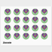 Sticker Rond Let Love Grow (Feuille)