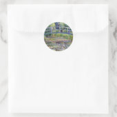 Sticker Rond L'étang Water Lily par Claude Monet (Sac)