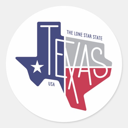 Sticker Rond L'État de Lone Star (Devant)