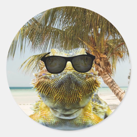 Sticker Rond L'été arrive (Devant)