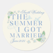 Sticker Rond L'été où je me suis mariée sur la côte  (Devant)
