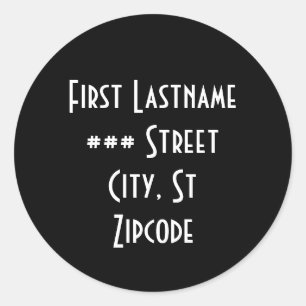 Sticker Rond l'étiquette de adresse de retour - personnalisez
