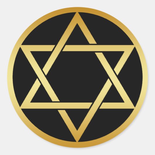 STICKER ROND L'ÉTOILE D'OR DE DAVID (Devant)