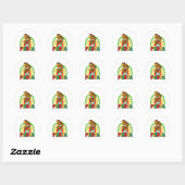 Sticker Rond Lets Fiesta Chien (Feuille)