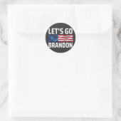 Sticker Rond lets go brandon lets go brandon (Sac)