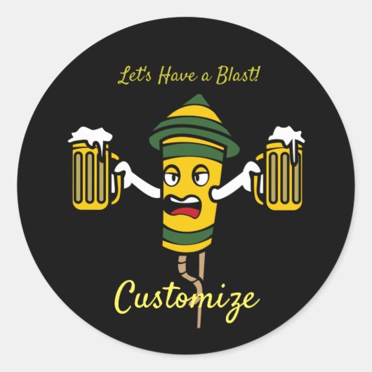 Sticker Rond Let's Have a Blast Thunder Cove (Devant)