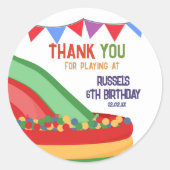 Sticker Rond Let's Play Indoor Playground Birthday (Devant)