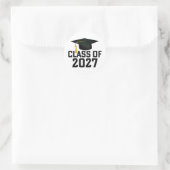 Sticker Rond Letterman Class of 2027 Graduation (Sac)