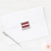 Sticker Rond Lettonie (Enveloppe)