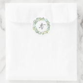Sticker Rond Lettre A Monogramme Sceau de l'enveloppe initiale  (Sac)