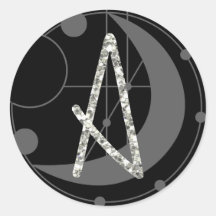 Lettre A Rune Runogramme Lune Géométrique Noir