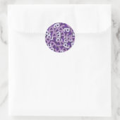 Sticker Rond Lettre A violet (Sac)