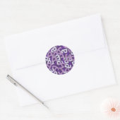 Sticker Rond Lettre A violet (Enveloppe)