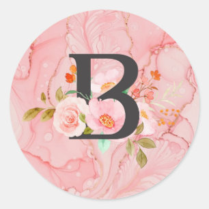 Sticker Rond Lettre B