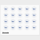 Sticker Rond LETTRE bloc EIU (Feuille)