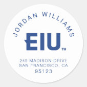 Sticker Rond LETTRE bloc EIU (Devant)