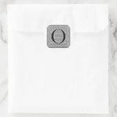 Sticker Rond Lettre bloc "O" Bois coupé première (Sac)