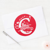 Sticker Rond Lettre C Monogramme Nom de famille initial Salutat (Enveloppe)