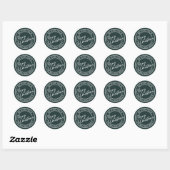 Sticker Rond Lettre calligraphiée Joyeux Noël (Feuille)