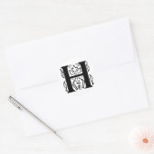 Sticker Rond Lettre chic H (Enveloppe)