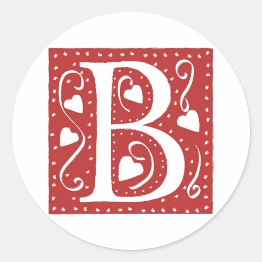 STICKER ROND LETTRE COEUR MARIAGE B (Devant)