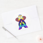 Sticker Rond Lettre d'ange A (Enveloppe)
