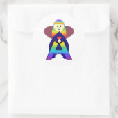 Sticker Rond Lettre d'ange A (Sac)