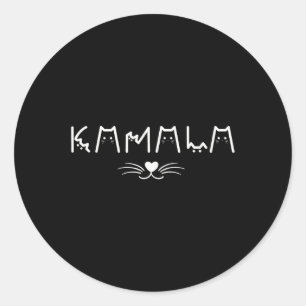 Sticker Rond Lettre de chat Kamala 2024 - Président Kamala - Co