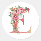 STICKER ROND LETTRE DE NOËL AQUATIQUE E (Devant)