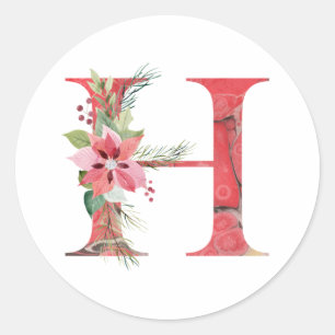 Sticker Rond Lettre de noël H