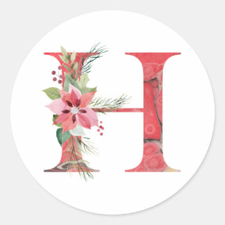 Sticker Rond Lettre de noël H