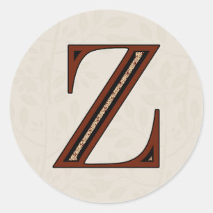 Sticker Rond LETTRE DEMADE Z - Rouge