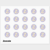 Sticker Rond Lettre d'essai oculaire "Z" (Feuille)