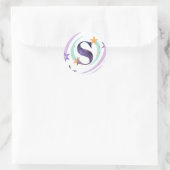 Sticker Rond Lettre étoile S Monogramme (Sac)