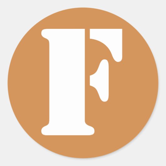 Sticker Rond Lettre F Pérou Alphabet au crayon d'or par Janz (Devant)