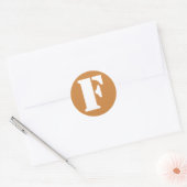 Sticker Rond Lettre F Pérou Alphabet au crayon d'or par Janz (Enveloppe)