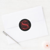 Sticker Rond Lettre fantaisie S (Enveloppe)