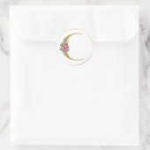 Sticker Rond LETTRE Florale D'OR C Sceau MONOGRAPHIQUE (Sac)