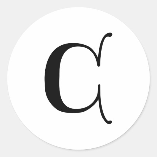 Sticker Rond Lettre gothique C (Devant)