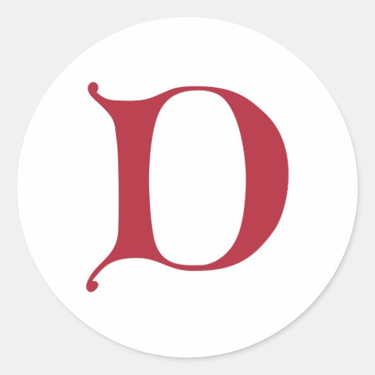 STICKER ROND LETTRE GOTHIQUE D (Devant)