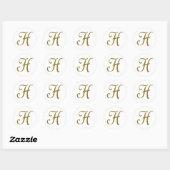 Sticker Rond Lettre H (Feuille)
