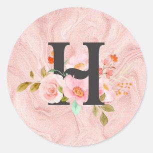 Sticker Rond Lettre H