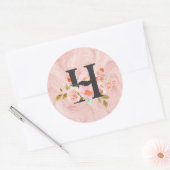 Sticker Rond Lettre H (Enveloppe)