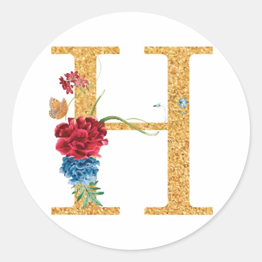 Sticker Rond Lettre h (Devant)