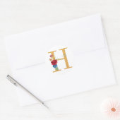 Sticker Rond Lettre h (Enveloppe)