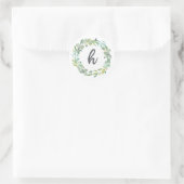 Sticker Rond Lettre H Monogramme Sceau de l'enveloppe initiale (Sac)