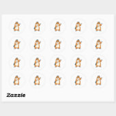 Sticker Rond Lettre hamster Postman (Feuille)